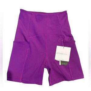 Beyond Yoga High Waisted Bike Shorts with Pockets; NWT, Flattering & Functional!